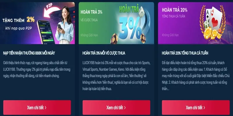 Khuyến mãi và ưu đãi mới nhất tại xin88 no hu